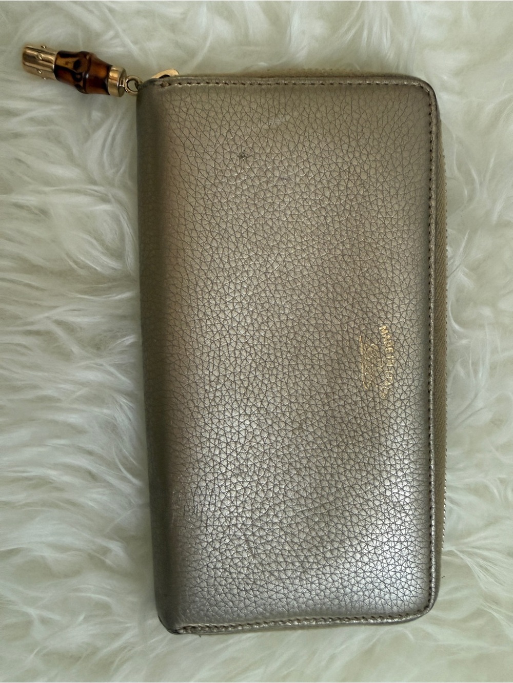 Gucci Zippy Wallet with Bamboo Accent